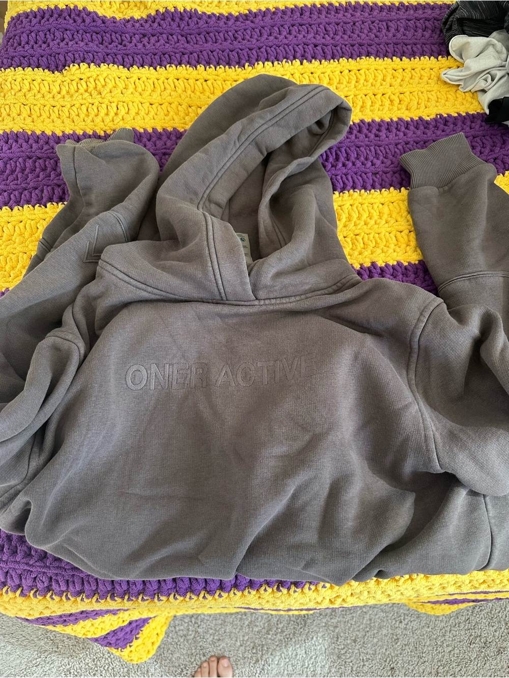 Oner Active Embossed Hoodie - Charcoal